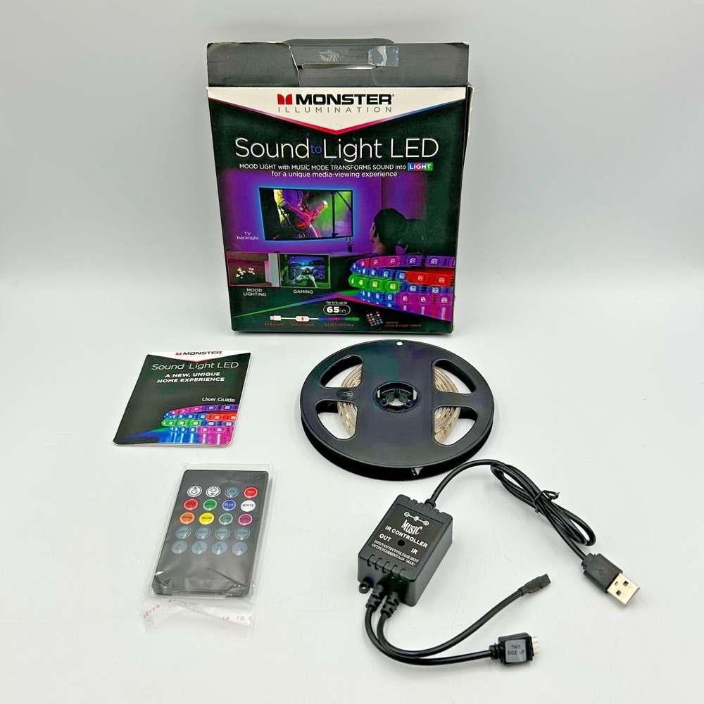 Monster‎ Illumination Sound To Light LED Color Changing Strip Light Sound Sync